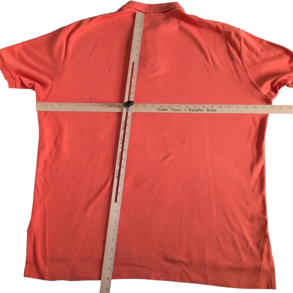 Polo‎ Ralph Lauren Polo Shirt Mens XL Orange Classic Fit Pony Logo Short Sleeve
